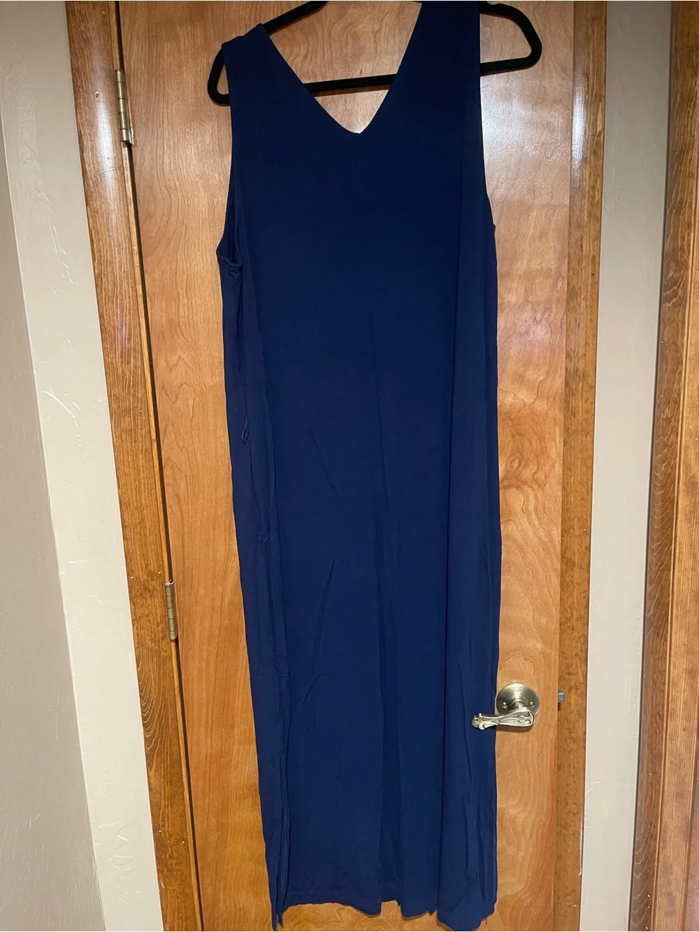 St. John's Bay Sleeveless V-Neck Maxi Dress - Navy Blue